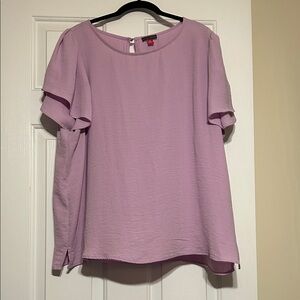 Vince Camuto Lavender Ruffle Sleeve Blouse